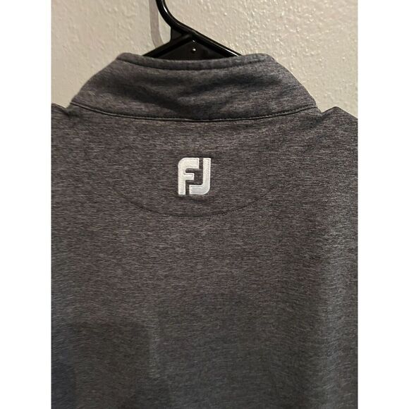 Footjoy Mens Medium Gray Performance Golf Vest 1/4 Zip Pullover - Picture 7 of 9